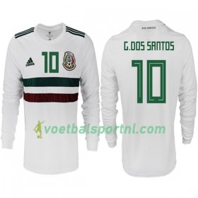 Mexico G. DOS SANTOS 10 Uit Shirt WK voetbal 2018 L/S